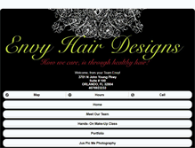 Tablet Screenshot of envyhairdesigns.com